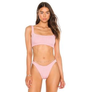 Hunza g Helena Nile bikini set in dusty pink rose